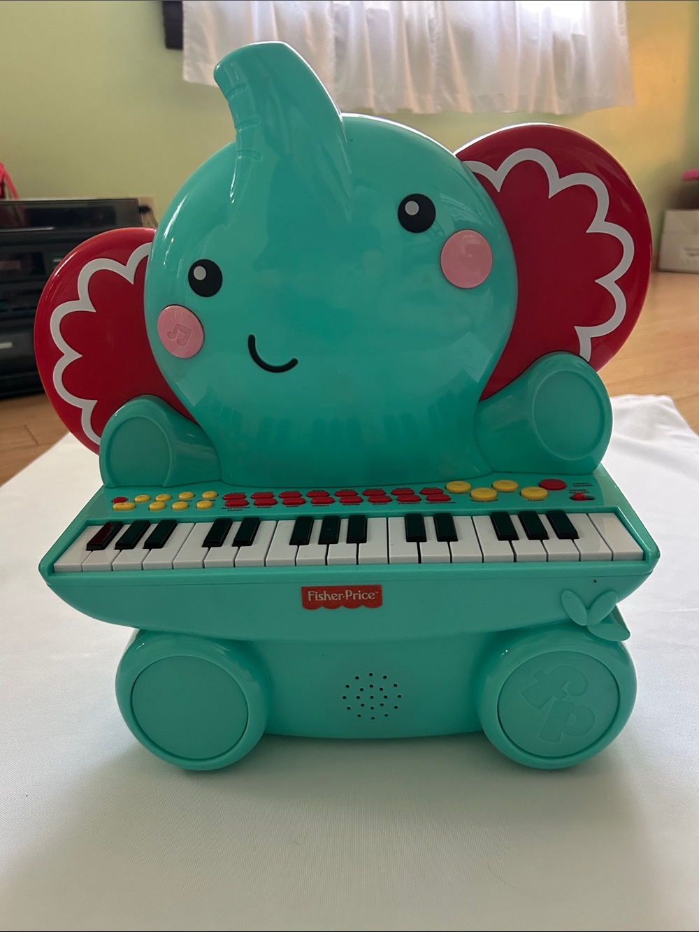 Fisher-Price Teal Elephant Keyboard with Red Ears